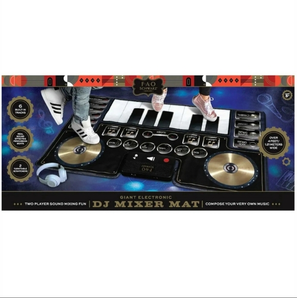FAO Schwarz Giant Electronic DJ Mixer Mat with Piano Keyboard & Turntable - Picture 3 of 3